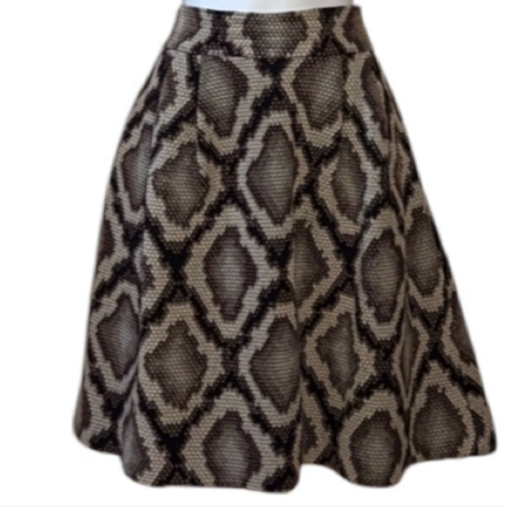 Pink Tartan Geometric Snake Print Skirt